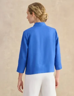 Pure Linen Collared Blouse