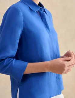 Pure Linen Collared Blouse
