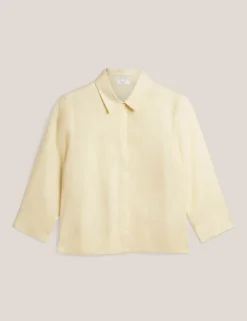 Pure Linen Collared Blouse