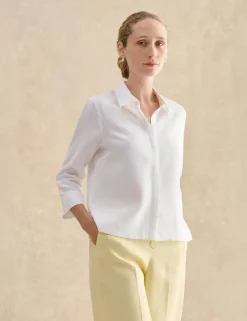 Pure Linen Collared Blouse