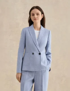 Pure Linen Collared Jacket