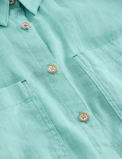 Pure Linen Collared Shirt