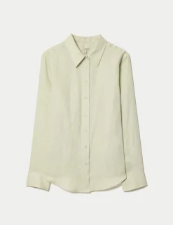 Pure Linen Collared Shirt