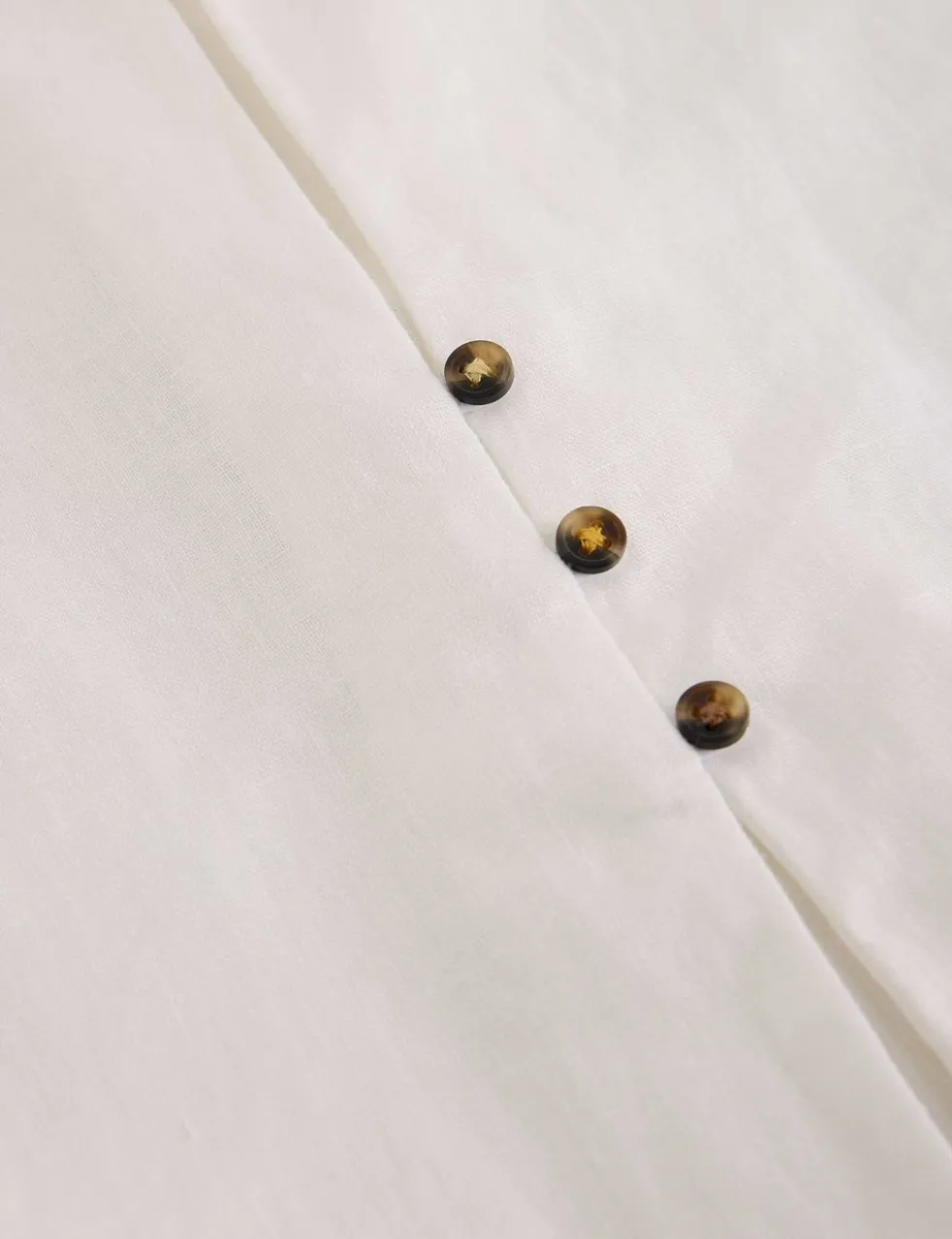 Pure Linen Collared Sleeveless Tunic
