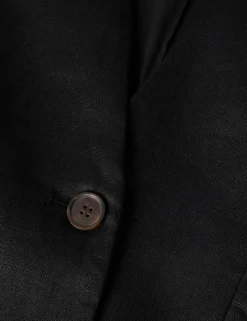 Pure Linen Collarless Blazer