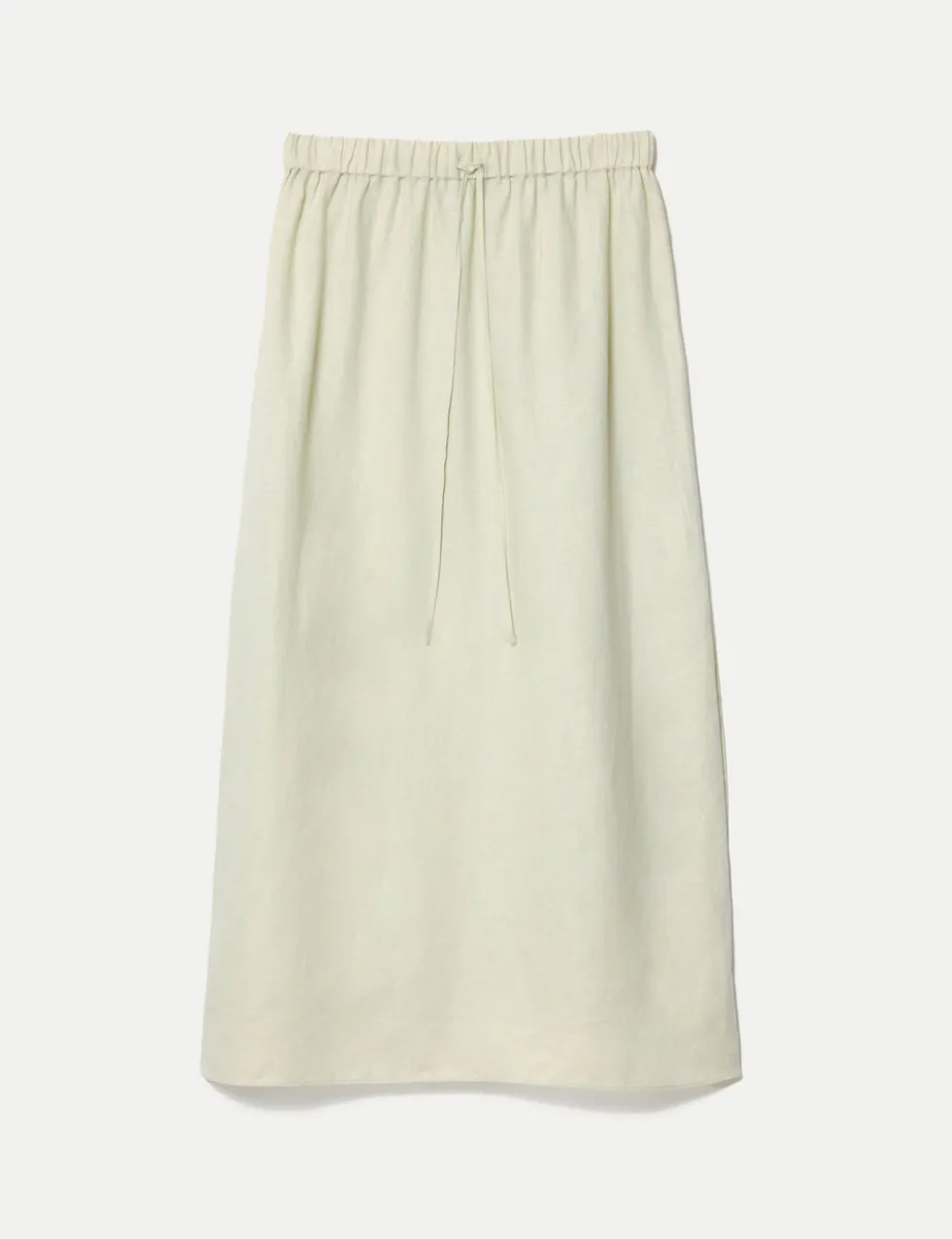 Pure Linen Drawstring Maxi Skirt