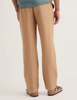 Pure Linen Drawstring Trousers