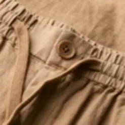 Pure Linen Drawstring Trousers