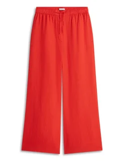Pure Linen Elasticated Waist Wide Leg Trousers