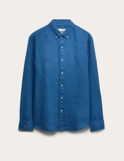 Pure Linen Garment Dye Shirt