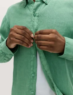 Pure Linen Garment Dye Shirt
