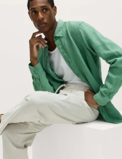 Pure Linen Garment Dye Shirt