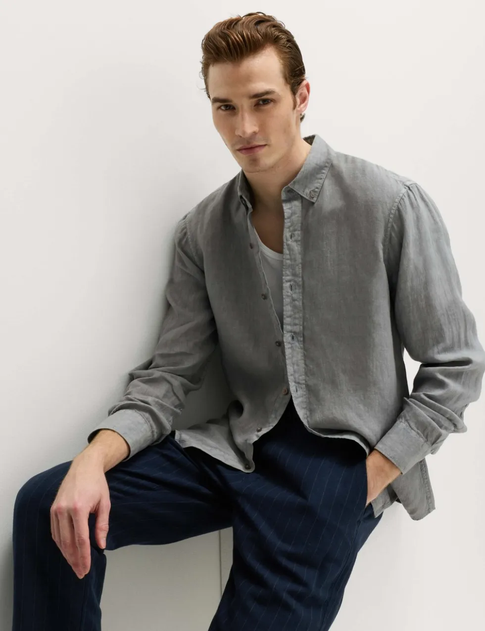 Pure Linen Garment Dye Shirt