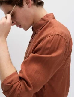 Pure Linen Garment Dye Shirt