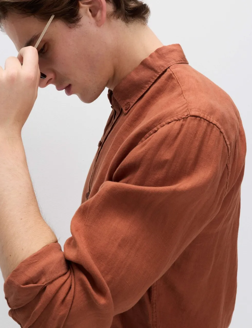 Pure Linen Garment Dye Shirt