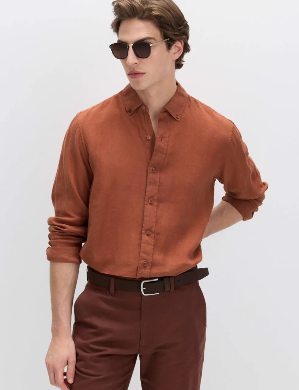 Pure Linen Garment Dye Shirt