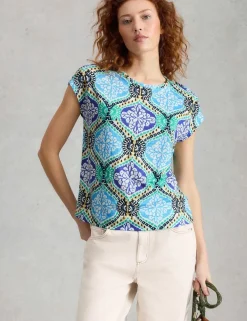 Pure Linen Geometric T-Shirt