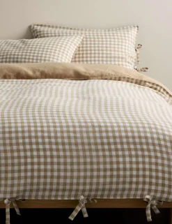 Pure Linen Gingham Bedset