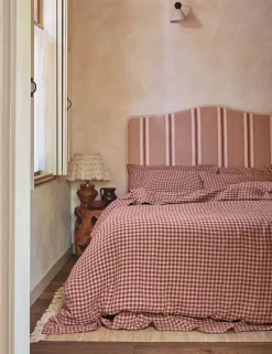Pure Linen Gingham Duvet Cover