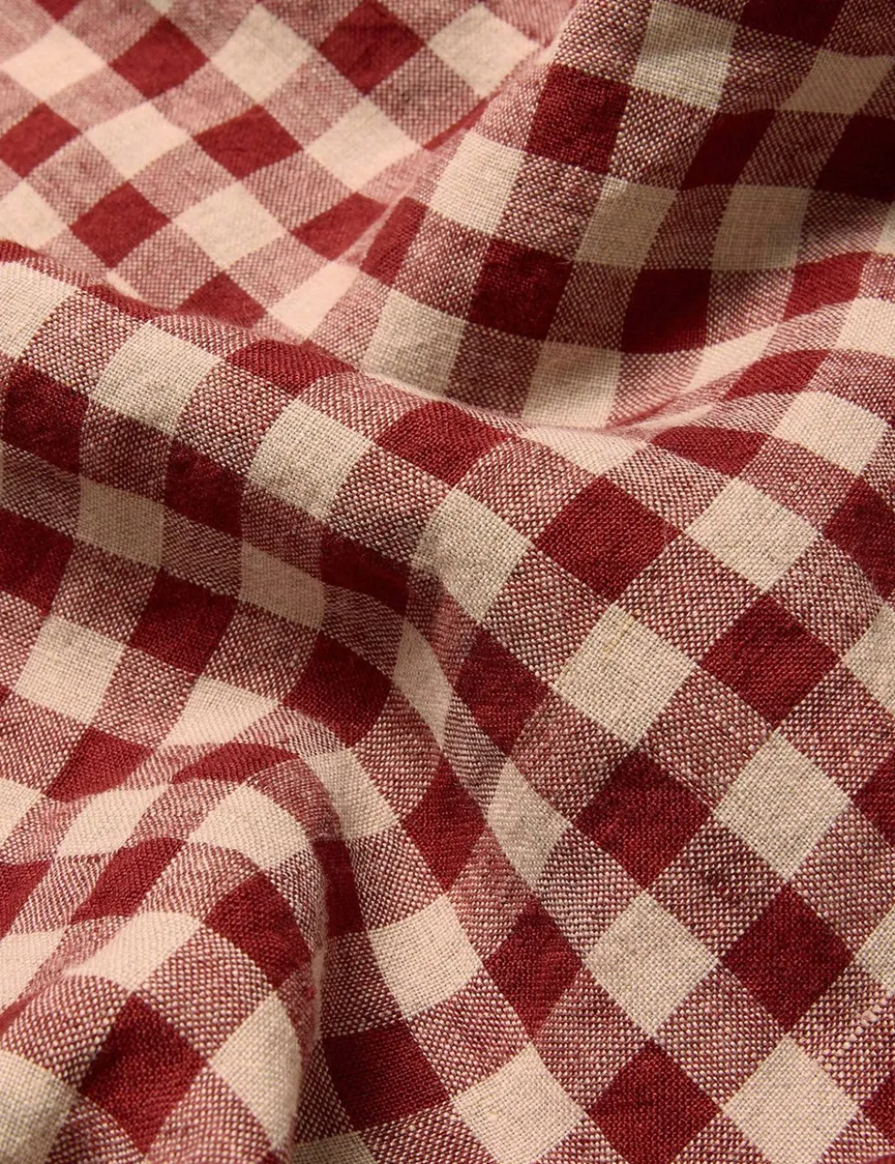 Pure Linen Gingham Duvet Cover