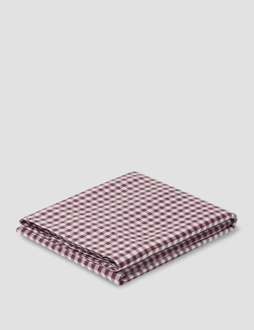 Pure Linen Gingham Flat Sheet
