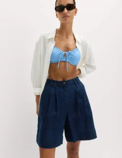 Pure Linen High Waisted Shorts