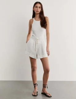 Pure Linen High Waisted Shorts