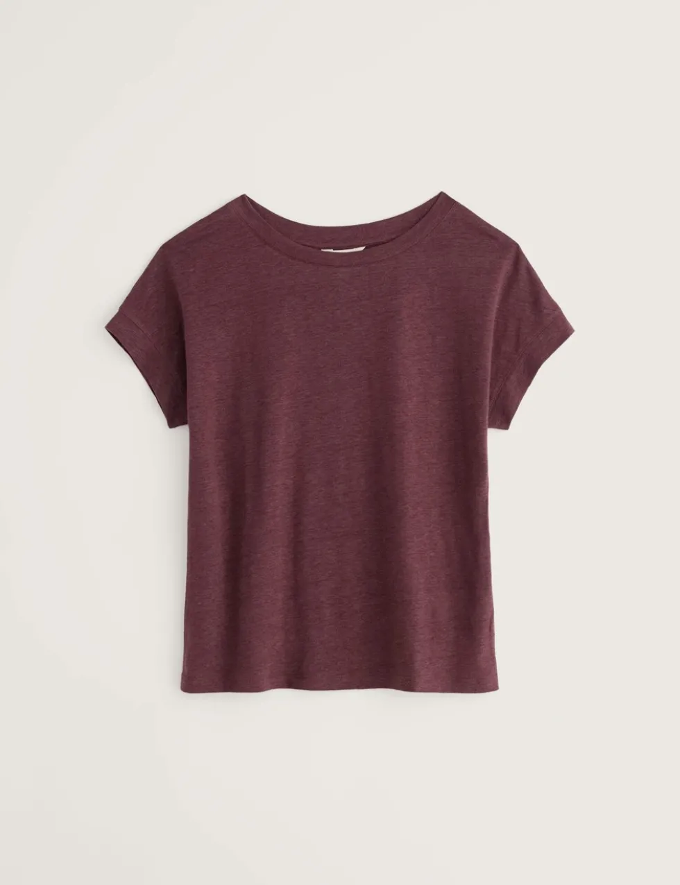 Pure Linen Jersey Boat Neck T-Shirt