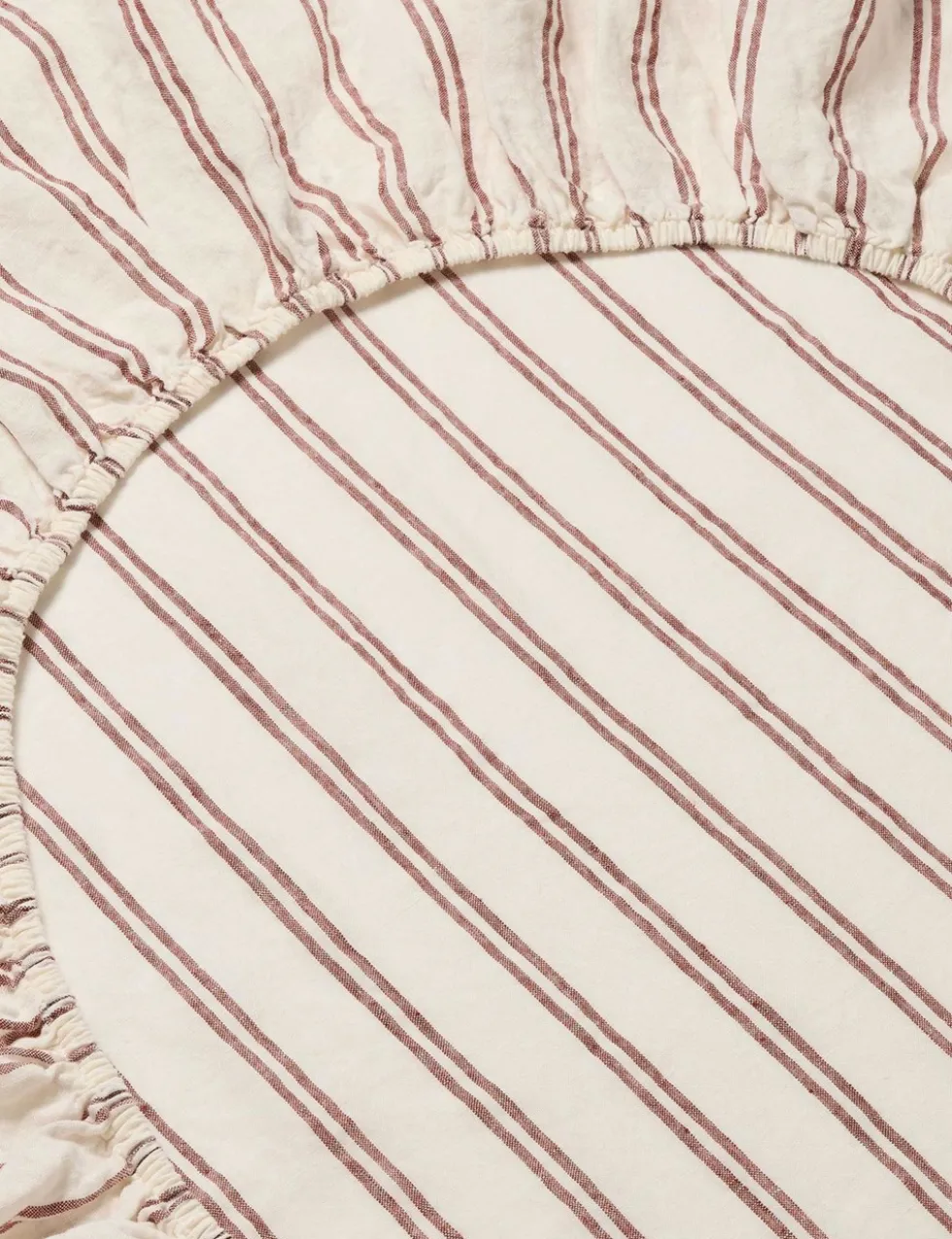 Pure Linen Kemptown Stripe Fitted Sheet