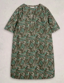 Pure Linen Knee Length Relaxed Tea Dress