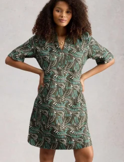 Pure Linen Knee Length Relaxed Tea Dress