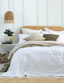 Pure Linen Laundered Bedspread Set