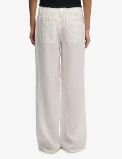 Pure Linen Low Rise Wide Leg Trousers