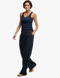 Pure Linen Low Rise Wide Leg Trousers
