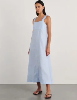 Pure Linen Maxi Smock Dress