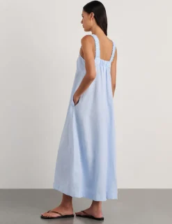 Pure Linen Maxi Smock Dress