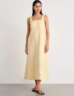 Pure Linen Maxi Smock Dress