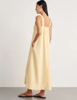 Pure Linen Maxi Smock Dress