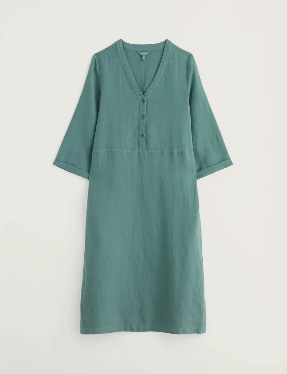 Pure Linen Midi Shift Dress