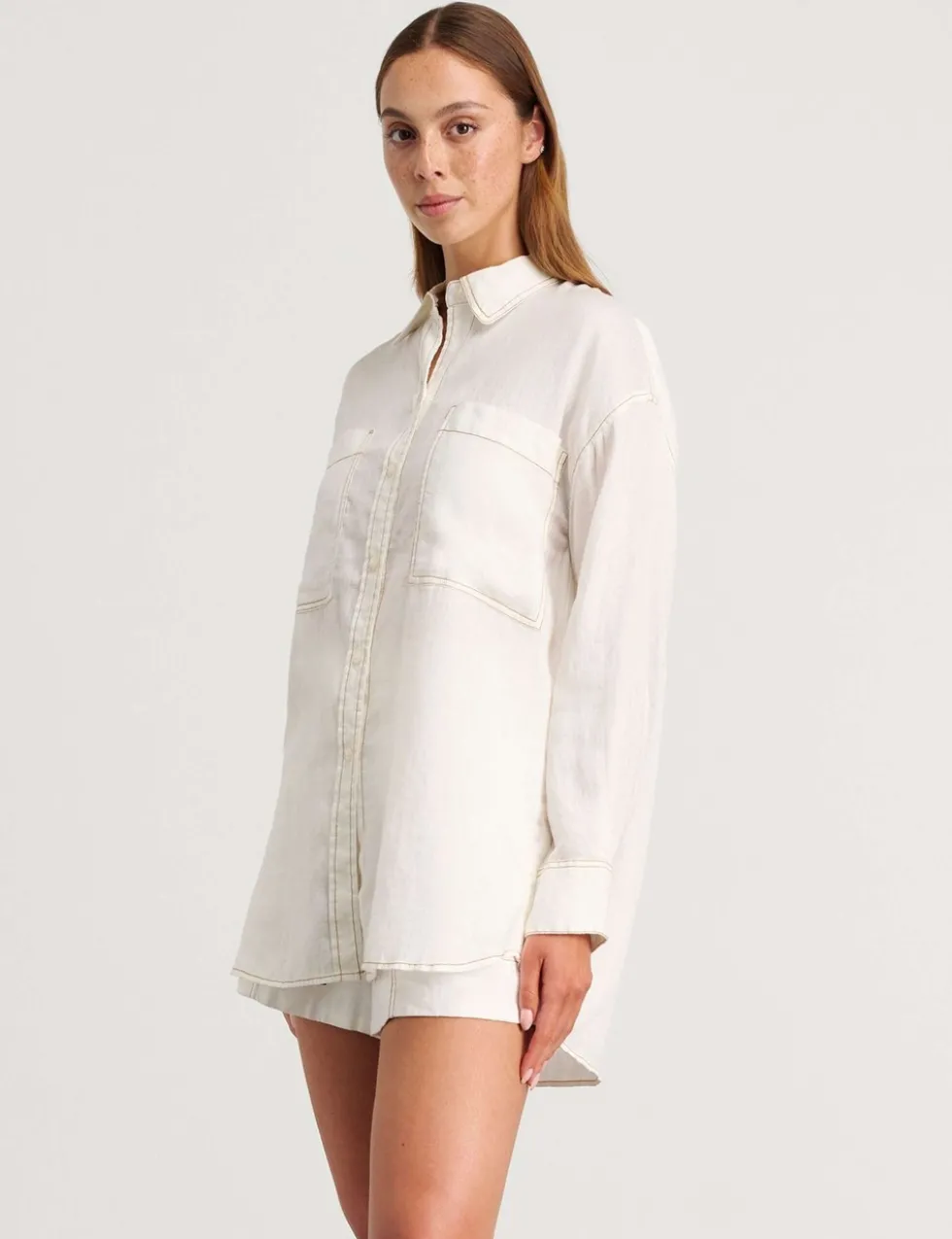 Pure Linen Oversized Shirt