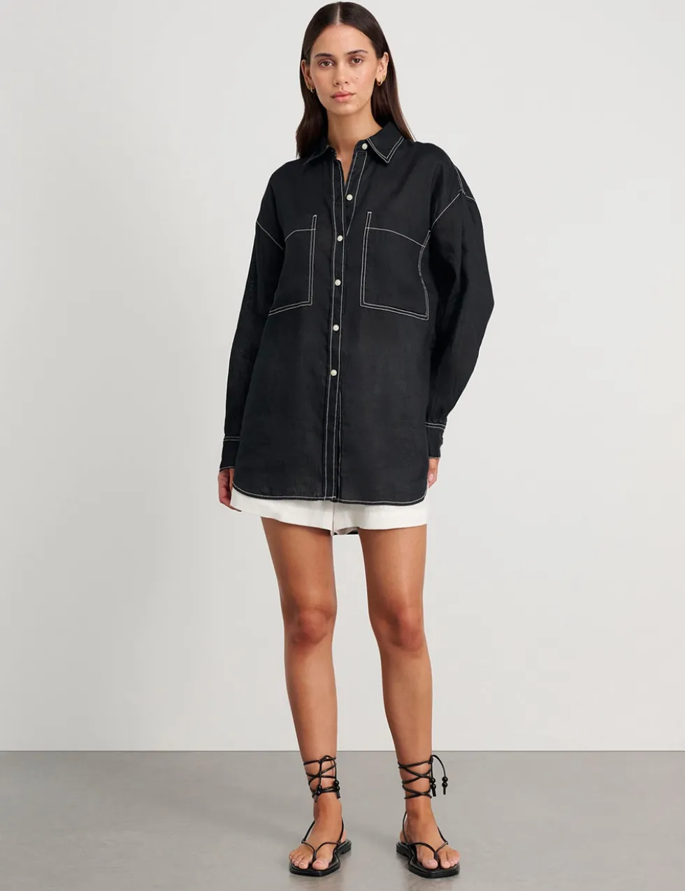 Pure Linen Oversized Shirt