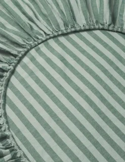Pure Linen Pembroke Stripe Fitted Sheet