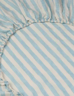 Pure Linen Pembroke Stripe Fitted Sheet
