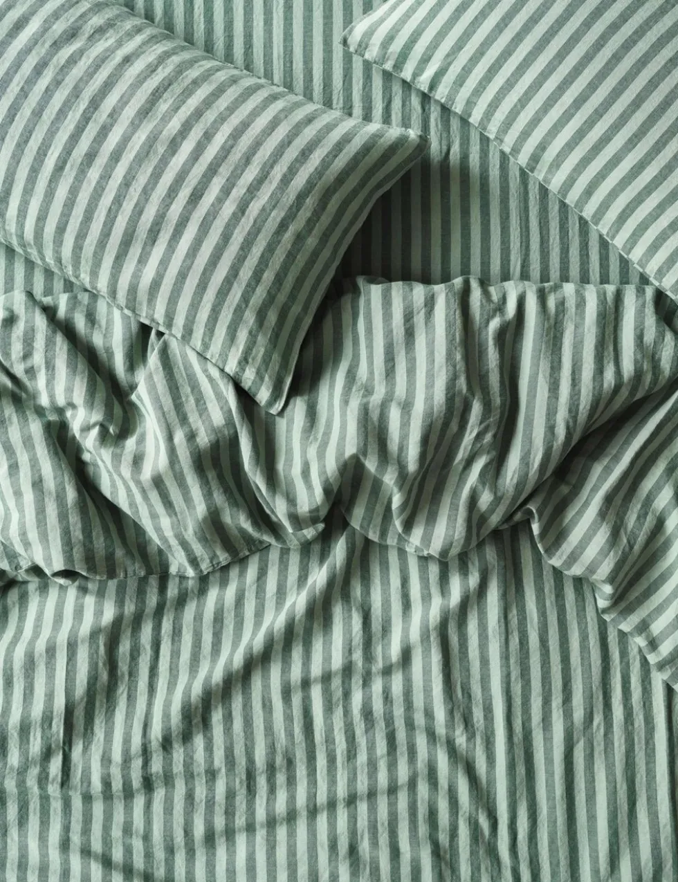 Pure Linen Pembroke Stripe Duvet Cover