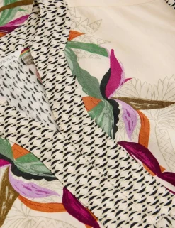 Pure Linen Printed Mini Shift Dress