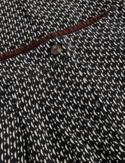 Pure Linen Printed Tapered Trousers