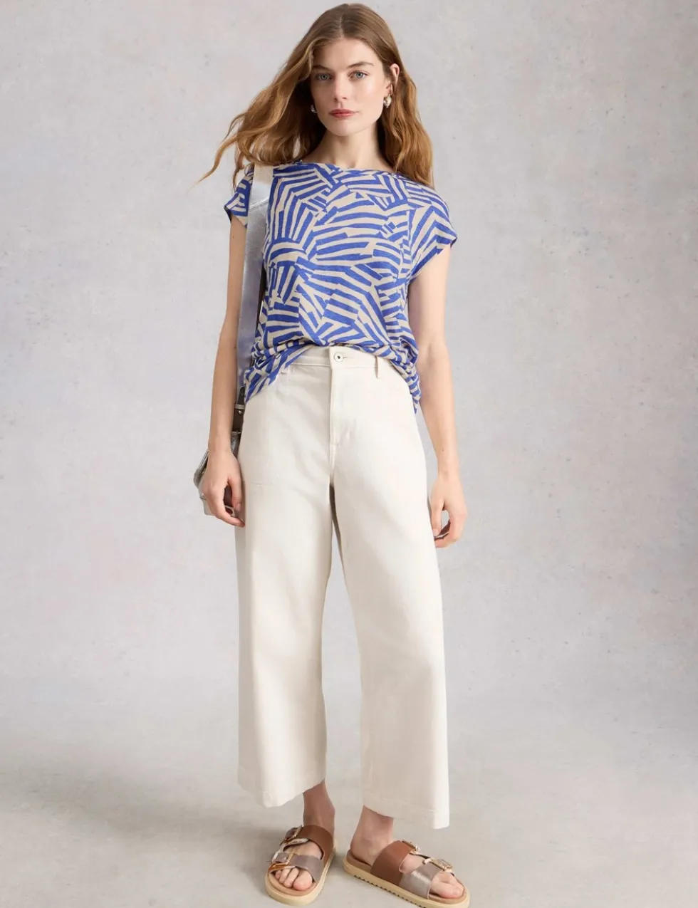 Pure Linen Printed T-Shirt