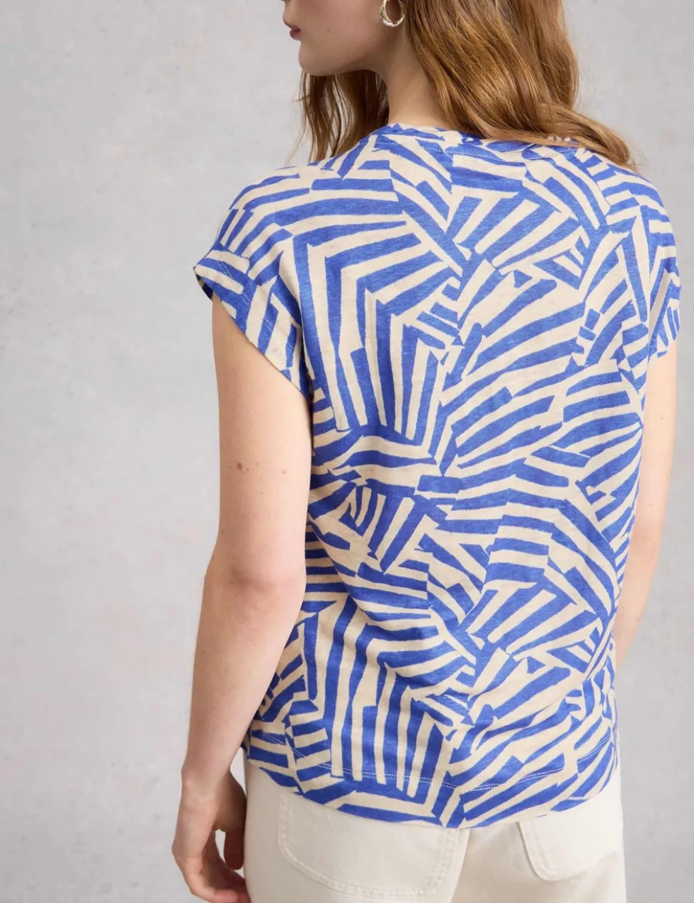 Pure Linen Printed T-Shirt