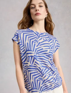 Pure Linen Printed T-Shirt
