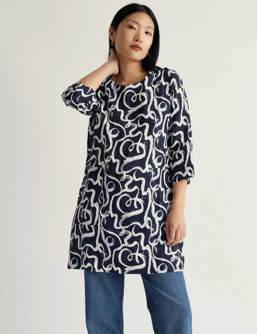 Pure Linen Printed Tunic